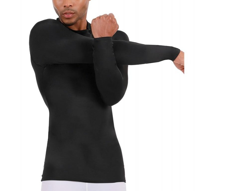 Insta Slim I.S.Pro USA Big & Tall Activewear Medium-Compression Raglan Long Sleeve T-Shirt W/Top Stitch - 2MAT010BT by InstantFigure - InstaSlim - InstantRecoveryMD