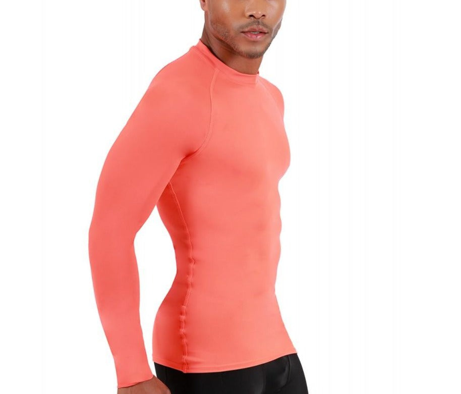 Insta Slim I.S.Pro USA Big & Tall Activewear Medium-Compression Raglan Long Sleeve T-Shirt W/Top Stitch - 2MAT010BT by InstantFigure - InstaSlim - InstantRecoveryMD