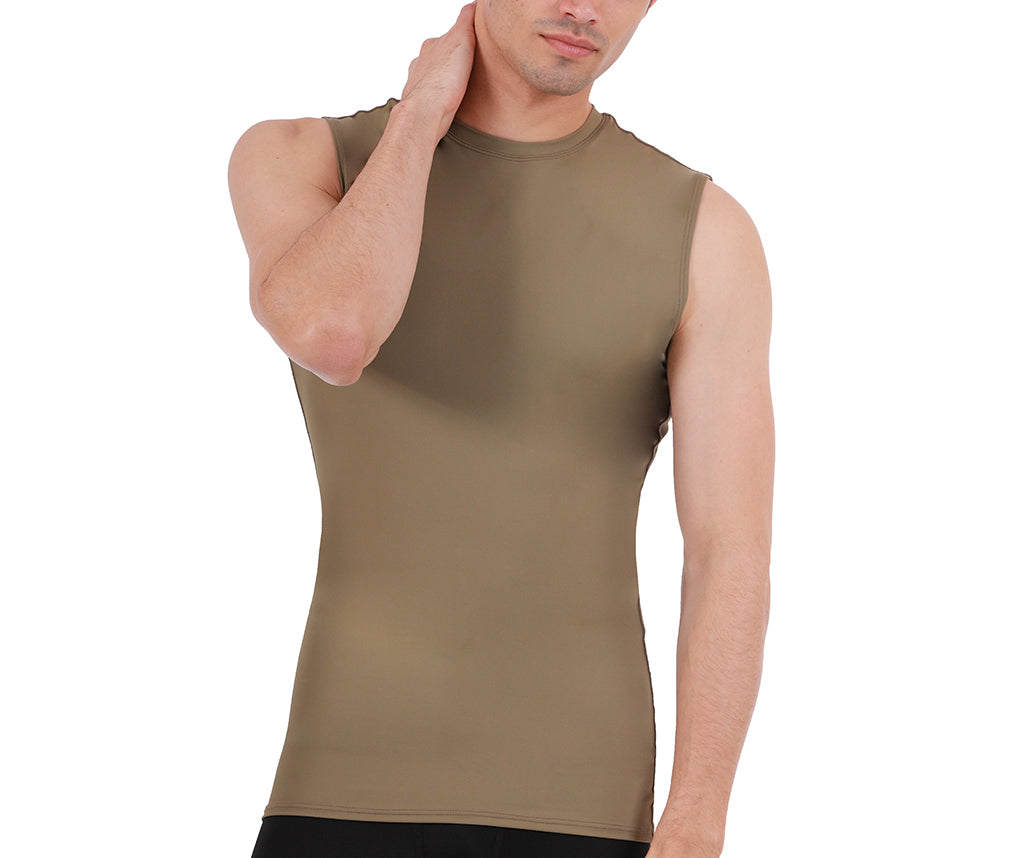 Insta Slim I.S.Pro USA Medium Compression Sleeveless High Crew Neck Shirt - 2MAT018 by InstantFigure - InstaSlim - InstantRecoveryMD