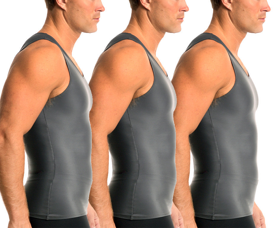 3-Pack Insta Slim I.S.Pro USA Activewear Compression Muscle Tank MA0003 by InstantFigure - InstaSlim - InstantRecoveryMD