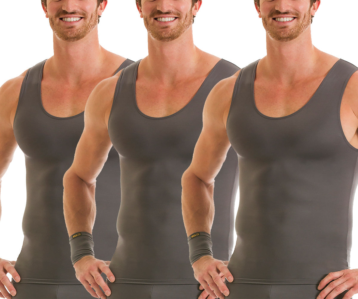 3-Pack Insta Slim I.S.Pro USA Activewear Compression Muscle Tank MA0003 by InstantFigure - InstaSlim - InstantRecoveryMD