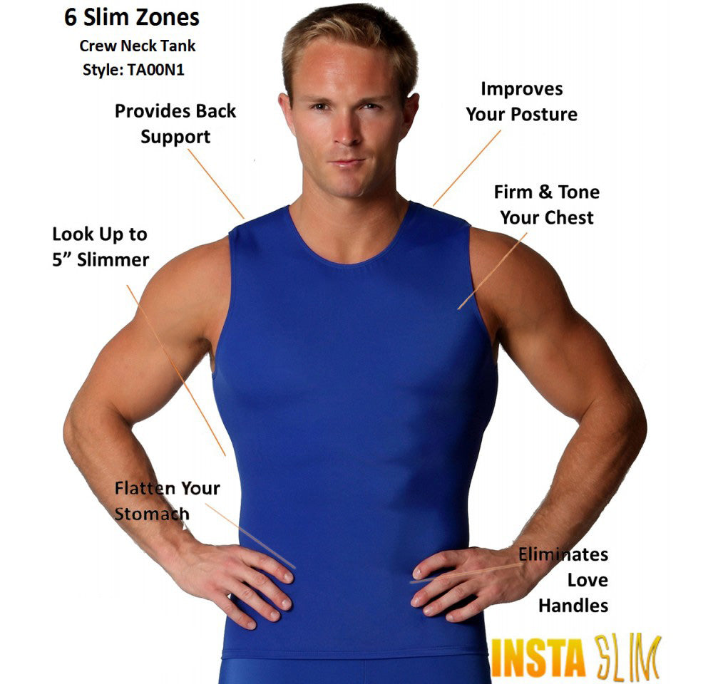 Insta Slim I.S.Pro USA Activewear Compression Sleeveless Crew Neck Tank TA00N1 by InstantFigure - InstaSlim - InstantRecoveryMD