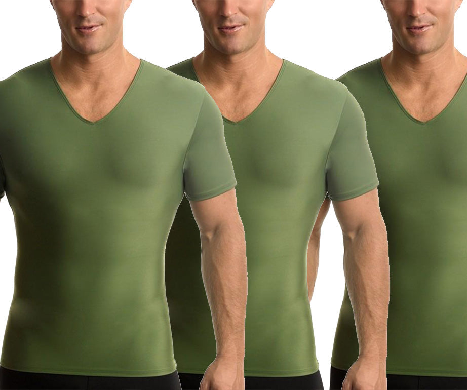 3-Pack Insta Slim I.S.Pro USA Activewear Compression V-Necks VA0003 by InstantFigure - InstaSlim - InstantRecoveryMD