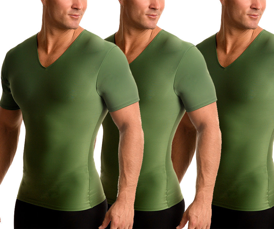 3-Pack Insta Slim I.S.Pro USA Activewear Compression V-Necks VA0003 by InstantFigure - InstaSlim - InstantRecoveryMD