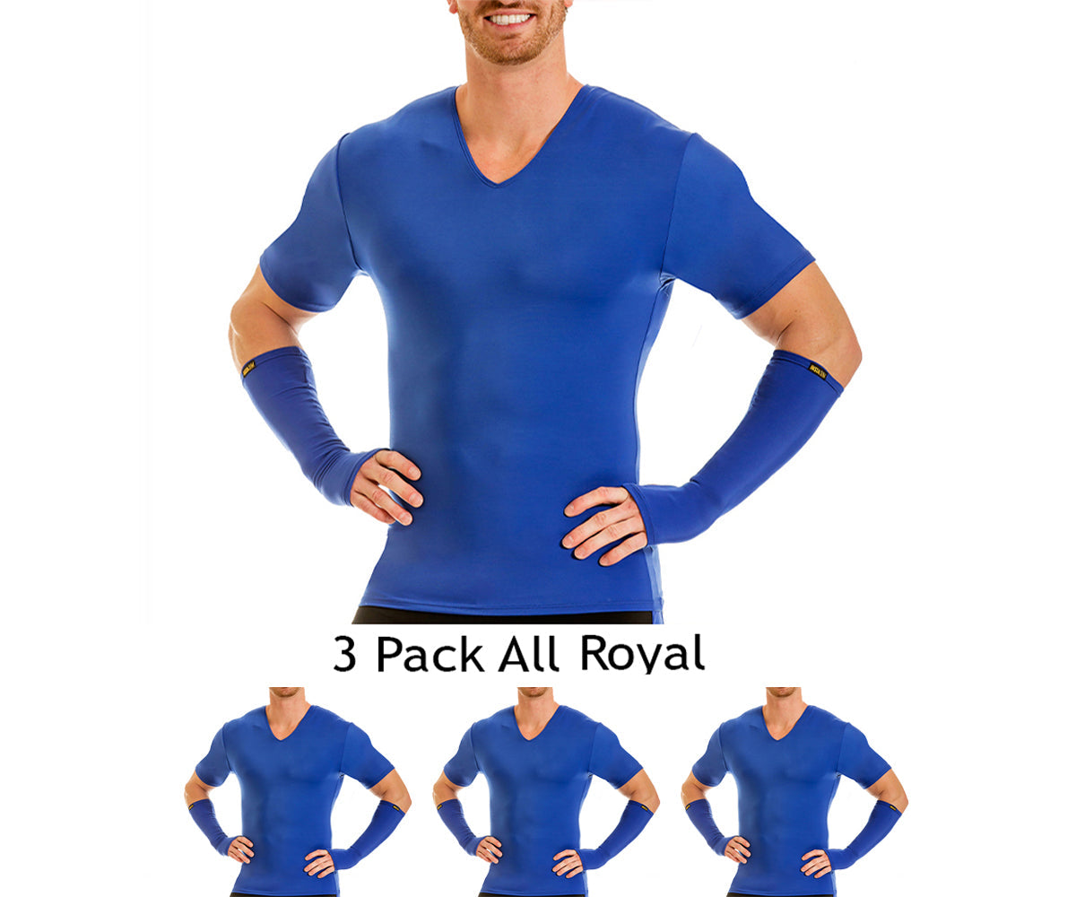 3-Pack Insta Slim I.S.Pro USA Activewear Compression V-Necks VA0003 by InstantFigure - InstaSlim - InstantRecoveryMD