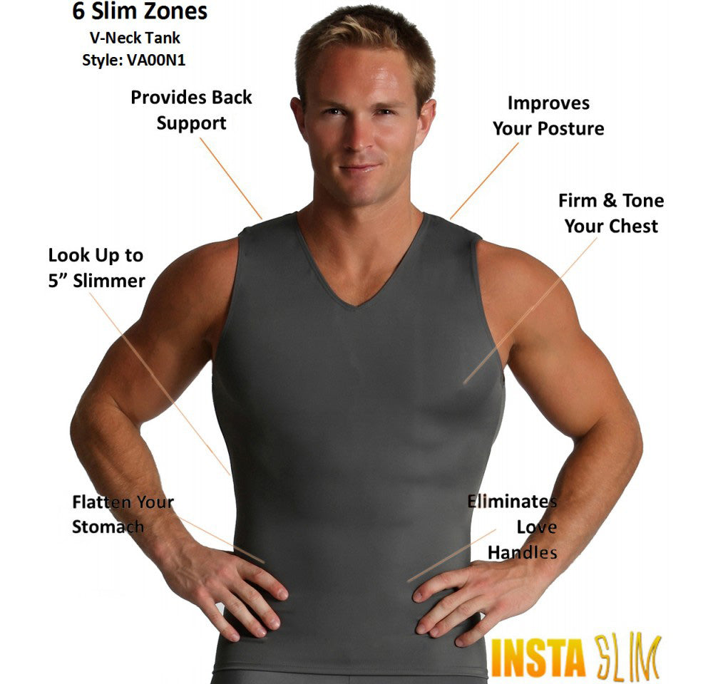 Insta Slim I.S.Pro USA Activewear Compression Sleeveless  V-Neck Tank VA00N1 by InstantFigure - InstaSlim - InstantRecoveryMD