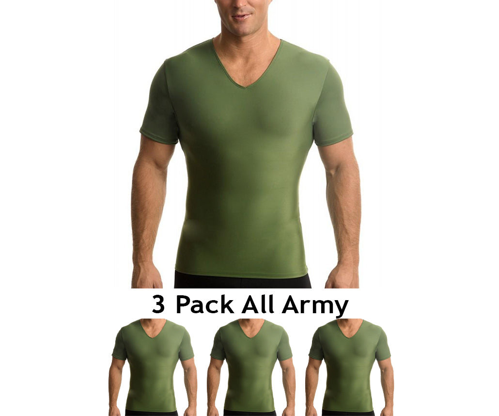 3-Pack Insta Slim I.S.Pro USA Activewear Compression V-Necks VA0003 by InstantFigure - InstaSlim - InstantRecoveryMD