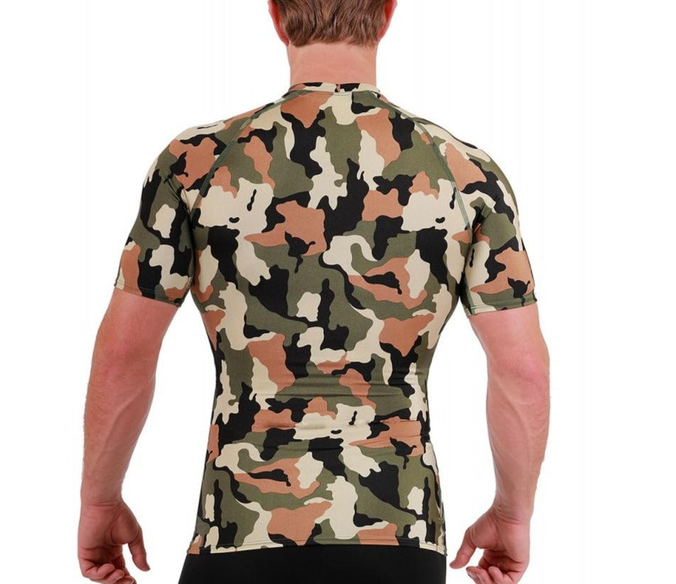 Insta Slim I.S.Pro USA Big & Tall Camo Activewear Raglan Short Sleeve Crew Neck - 3MAT019BT by InstantFigure - InstaSlim - InstantRecoveryMD