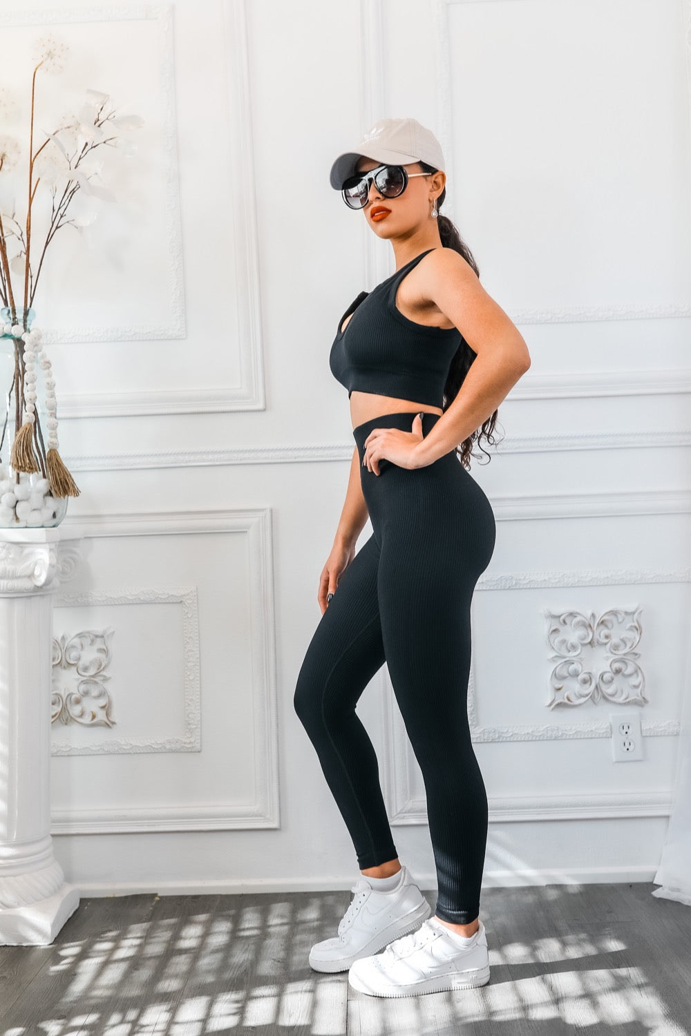 Next Level Ribbed Snatched Active Wear Pant Set by SURELYMINE