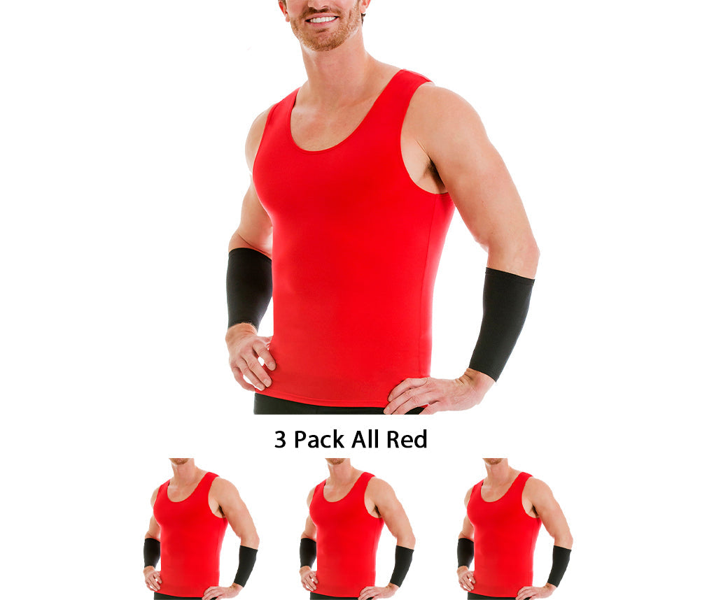 3-Pack Insta Slim I.S.Pro USA Activewear Compression Muscle Tank MA0003 by InstantFigure - InstaSlim - InstantRecoveryMD