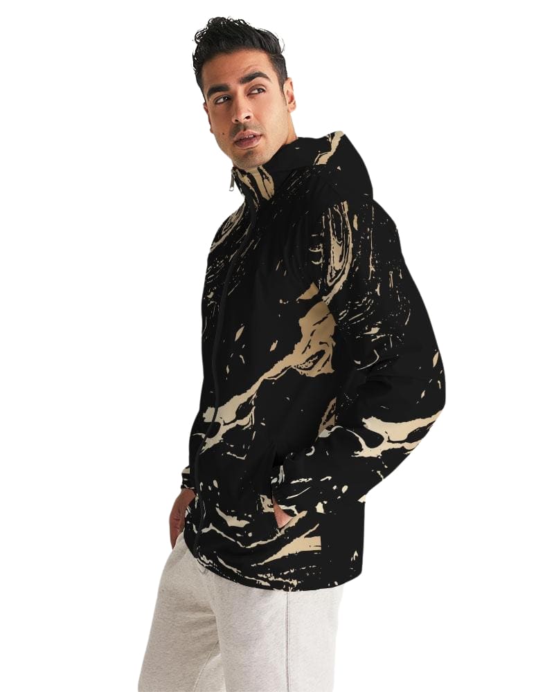 Mens Lightweight Windbreaker Jacket With Hood And Zipper Closure by inQue.Style