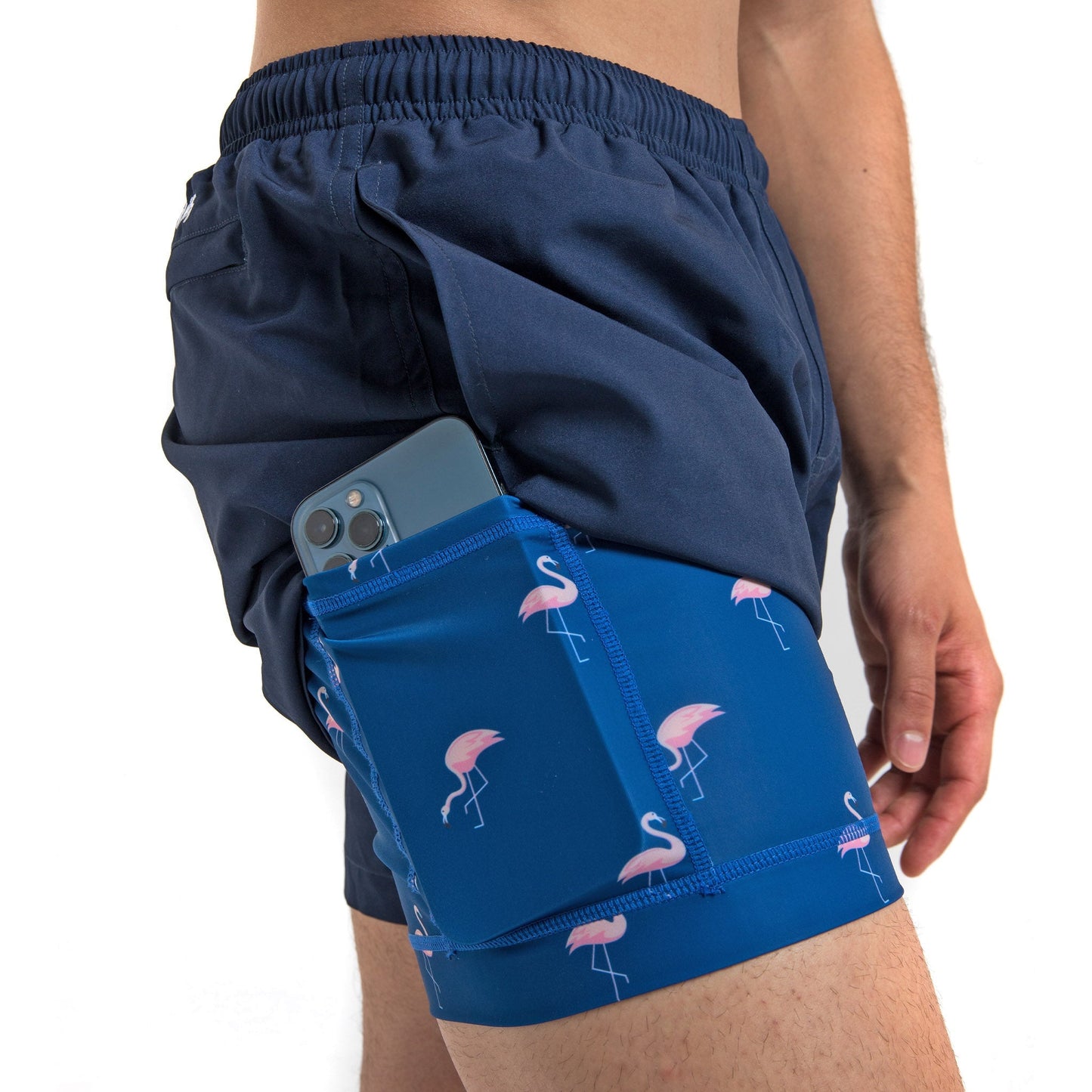 Performance Gym Short + Compression Liner - Navy by Bermies