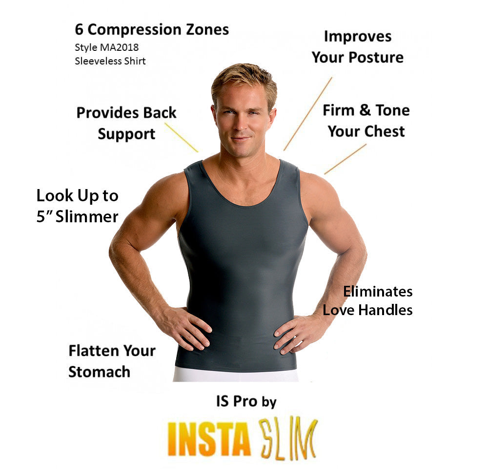 Insta Slim I.S.Pro USA Activewear Compression Muscle Tank MA0001 by InstantFigure - InstaSlim - InstantRecoveryMD