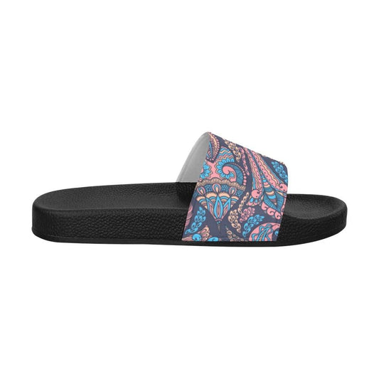 Mens Slide Sandals, Paisley Print by inQue.Style