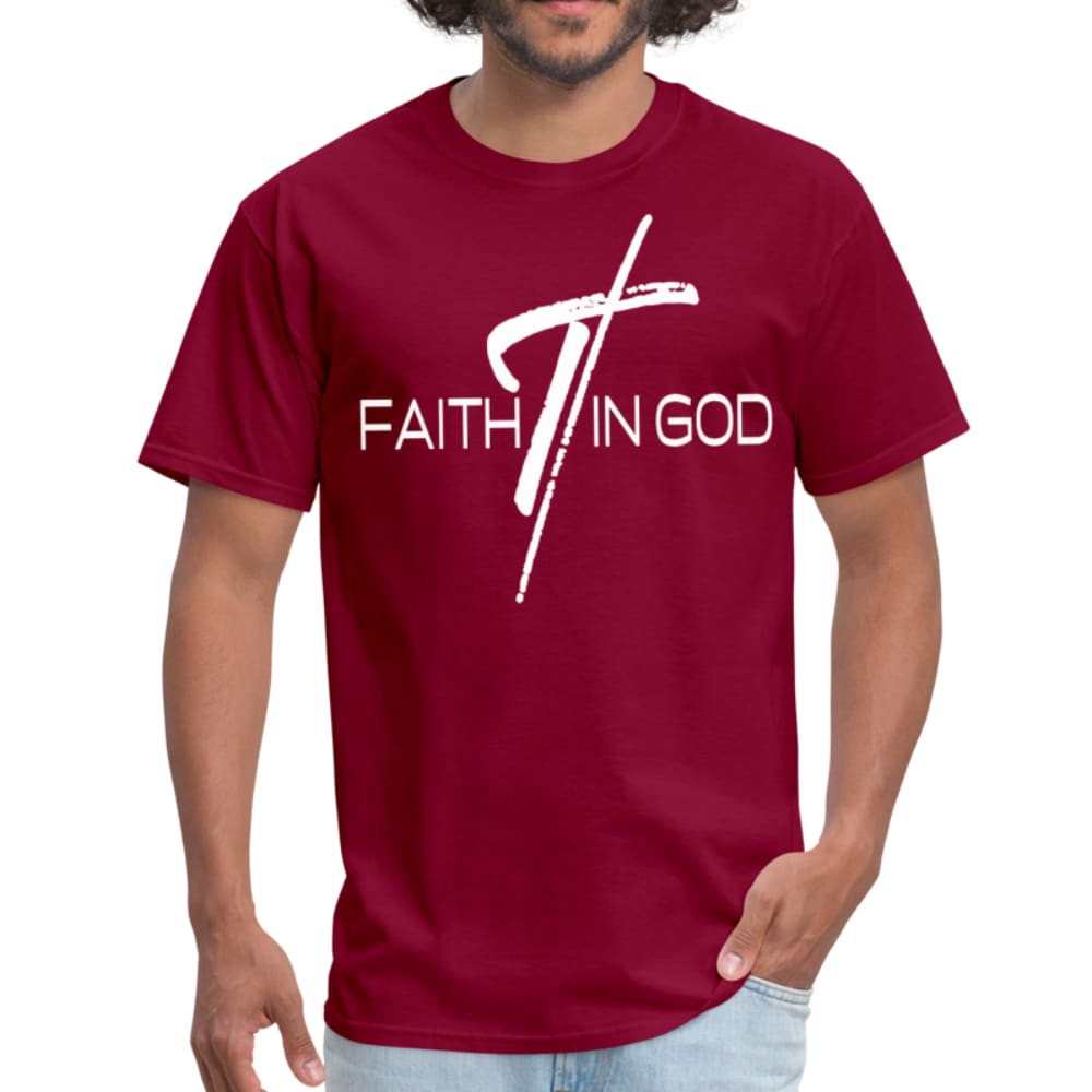 Mens T-shirt, Faith In God  Graphic Tee by inQue.Style