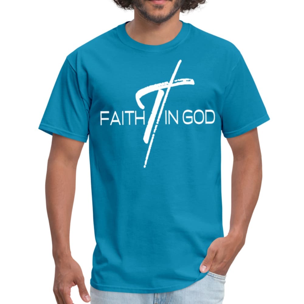 Mens T-shirt, Faith In God  Graphic Tee by inQue.Style